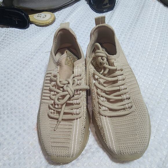 STEVE MADDEN EUC WOMENS SZ 5M. MAXIMA BLUSH MULTI SPARKLY SNEAKER SHOES - Picture 2 of 10